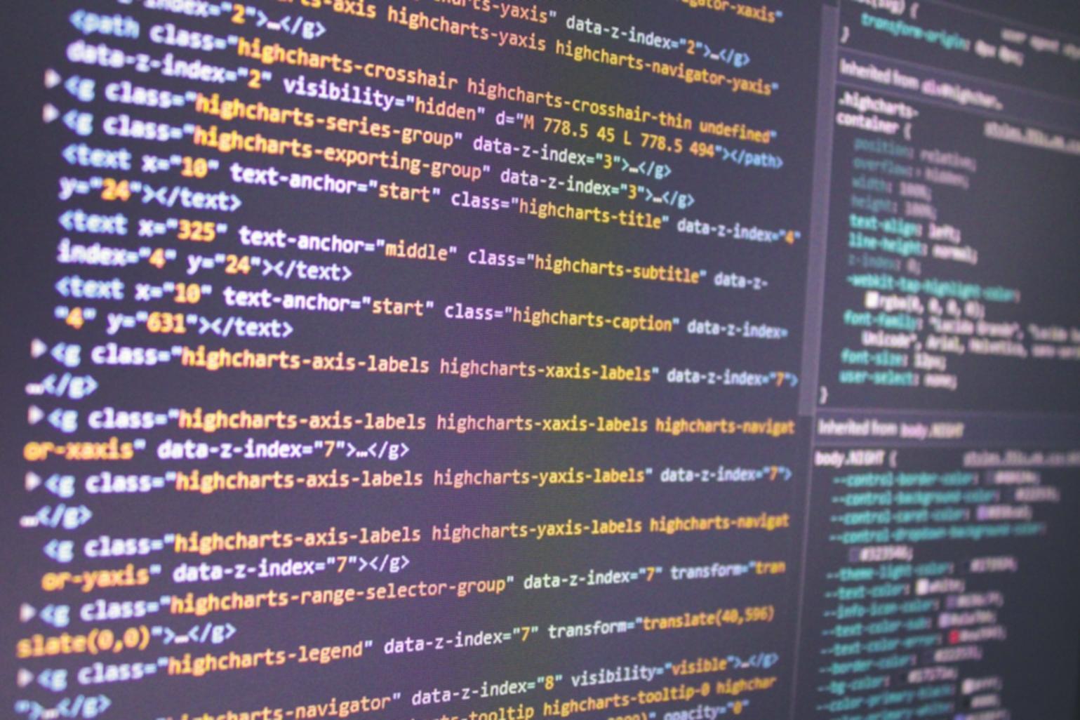 Studente che lavora alla creazione di un sito web professionale